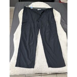 Columbia Pants Mens 50x32 Blue Omni Shade Cargo Hiking Fishing Fisherman Belt